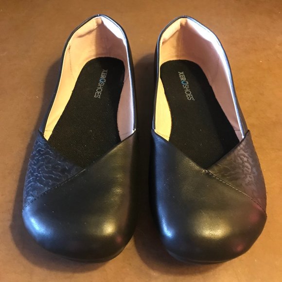 Xero Shoes Shoes Xero Shoes Phoenix Black Leather Ballet Flats